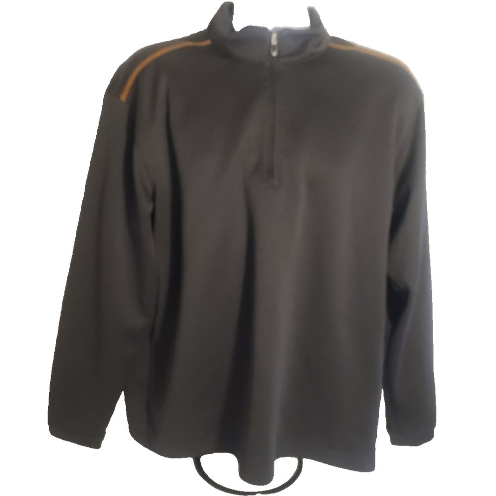 Pebble Beach Performance 1/4 Zip‎ Pullover Mens Large Gray Golf Sweater Shirt